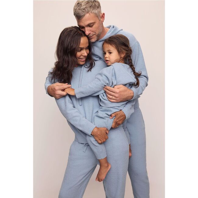 Kid's Recycled Boucle Hoodie & Jogger Set, WEDGEWOOD BLUE - Mixed Apparel Set - 3