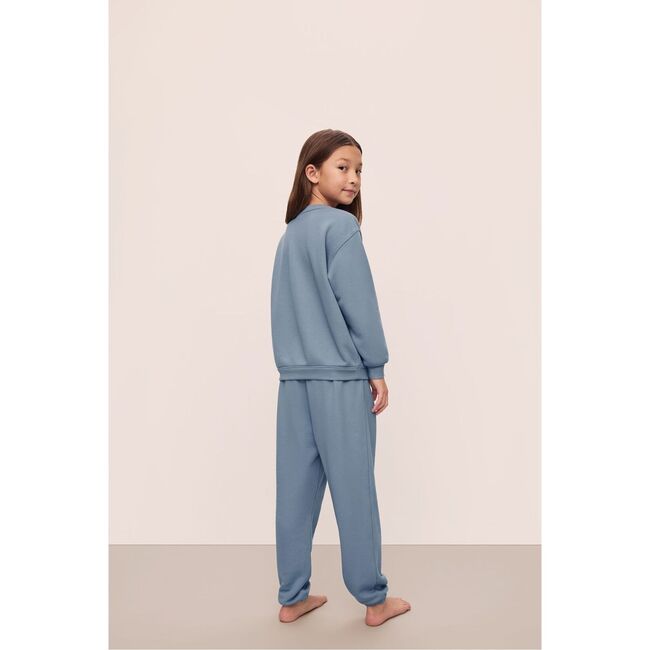 Kid's French Terry Sweatshirt and Jogger Set, FADED DENIM - Mixed Apparel Set - 3
