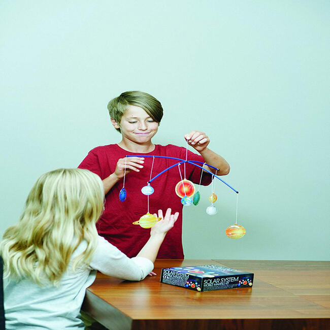 4M Glow-in-the-Dark Solar System Mobile Making Kit - STEM Toys - 3