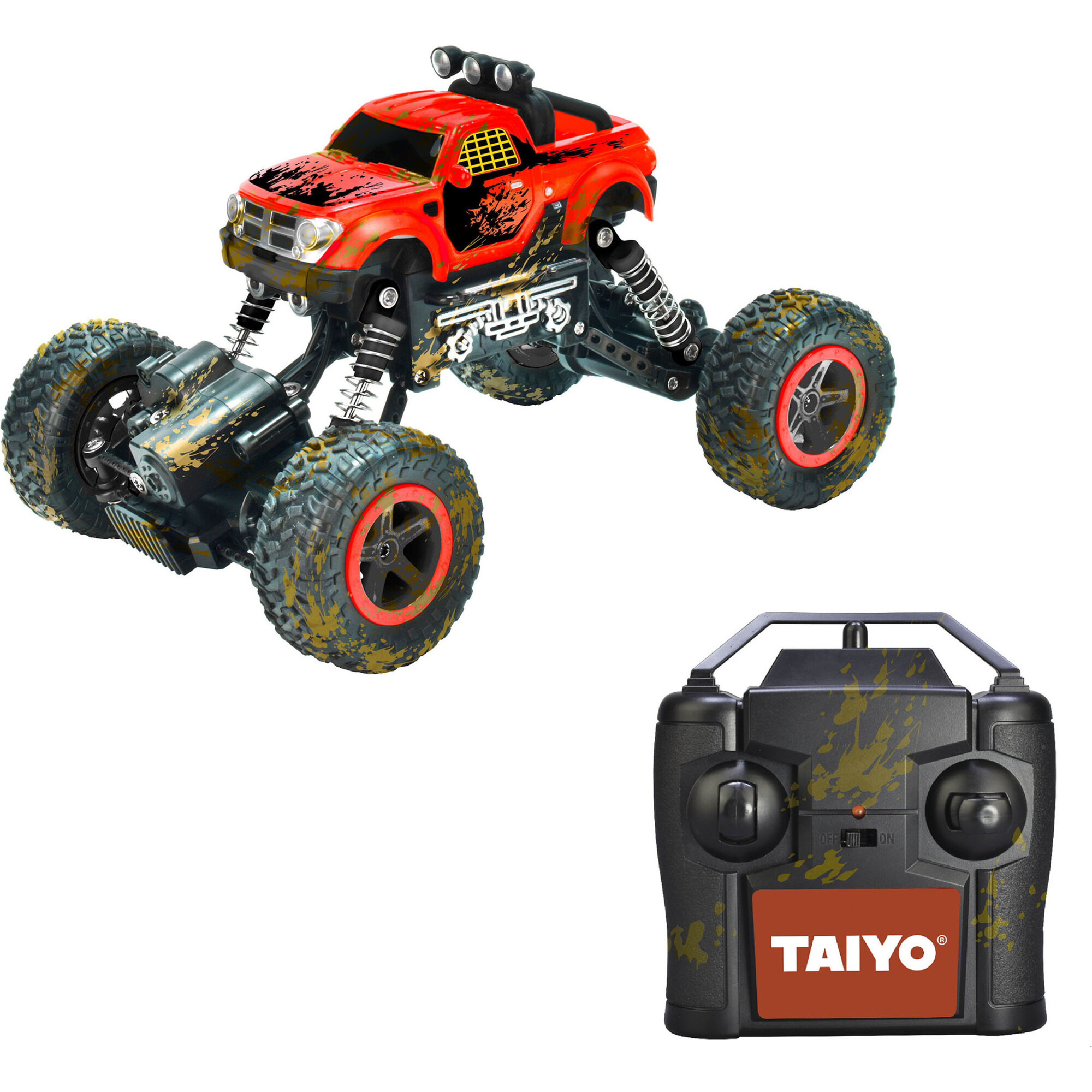 Rock Crawler 1:18 Scale R/C Vehicle in Red - Remote Control - 1