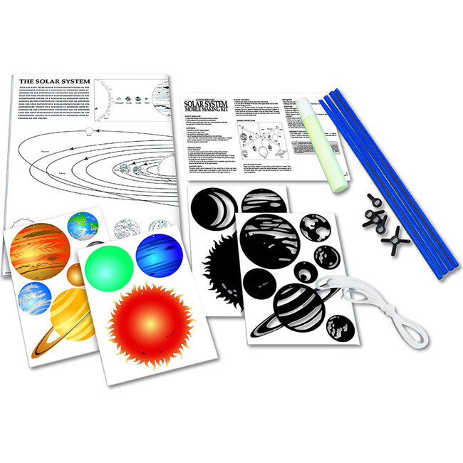 4M Glow-in-the-Dark Solar System Mobile Making Kit - STEM Toys - 4