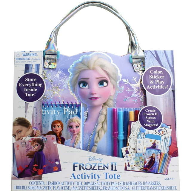 Frozen 2 Activity Tote w/ 20 Activity Pages, 4 Sticker Pages, 10 Markers