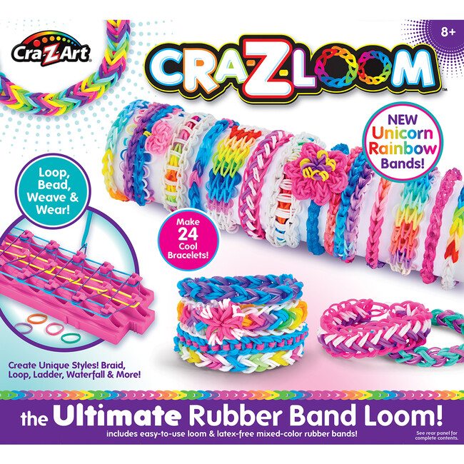 Cra-Z-Loom Unicorn Rainbow Rubber Band Bracelet Maker Kit - Fashion & Beauty Kits - 1