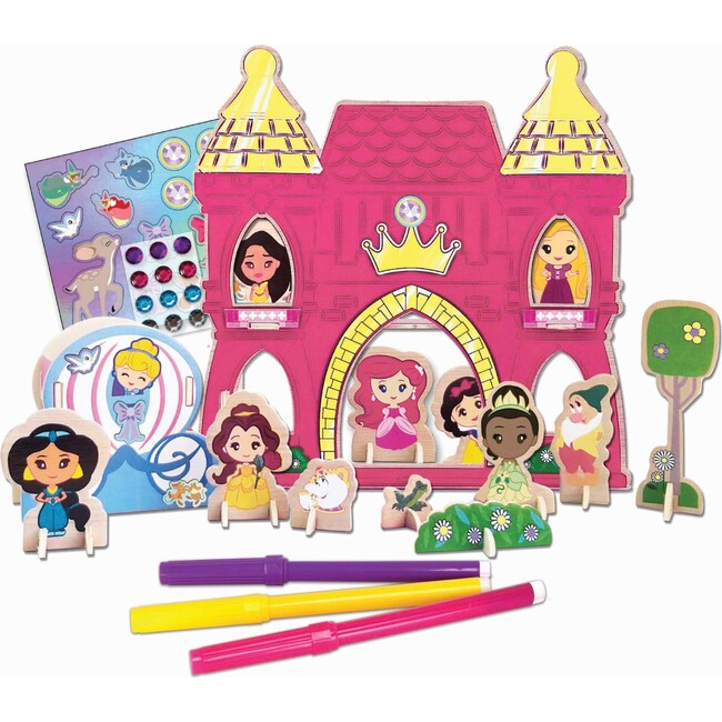 Disney Princess: Wood Castle Activity - Building & Decorating Set - Arts & Crafts - 1
