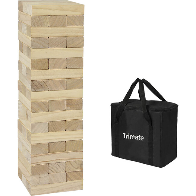 Wooden Toppling Tower: Giant - 28" - Outdoor Games - 1