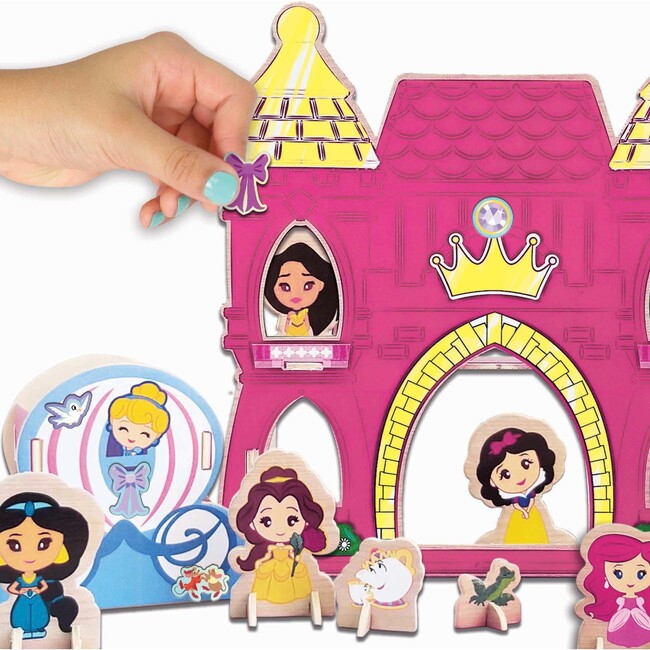 Disney Princess: Wood Castle Activity - Building & Decorating Set - Arts & Crafts - 2
