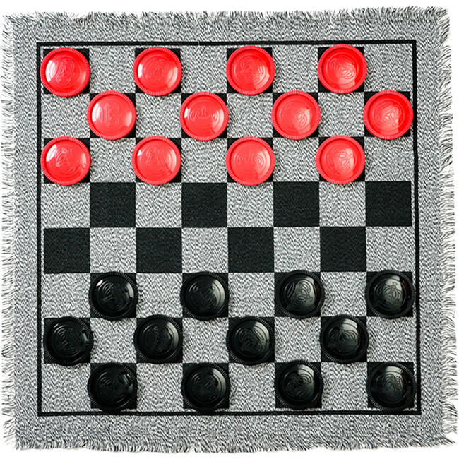 3-In-1 Game Set: Giant Checkers, Tic Tac Toe