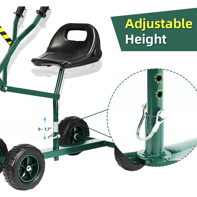 Trimate: Sandbox Excavator Ride-On - Hunter Green - Outdoor Games - 4
