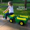 John Deere Pedal Tractor And Wagon, Kids Ride On Tractor Tricycle, Green + Yellow - Ride-Ons - 3