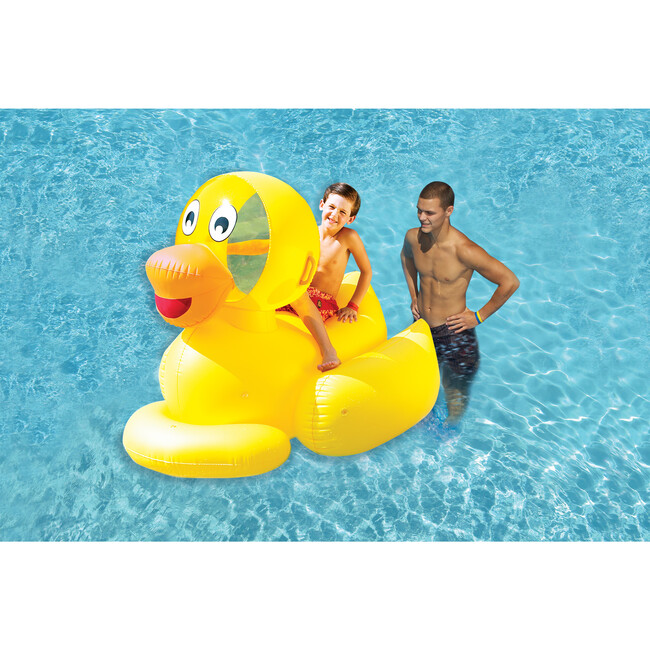 3'10" x 3'9" Inflatable Giant Ducky Ride-On Float - Pool Floats - 2
