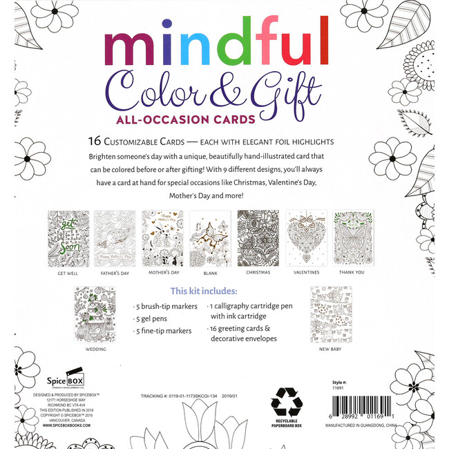 Sketch Plus: Mindful Color & Gift All-Occasion Cards Kit - Activities - 5