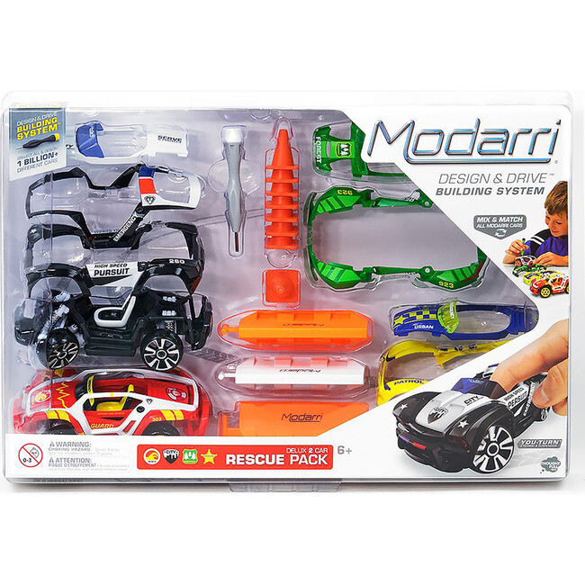 Modarri: Deluxe 2 Car Rescue Pack - DIY Design & Build Toy Cars