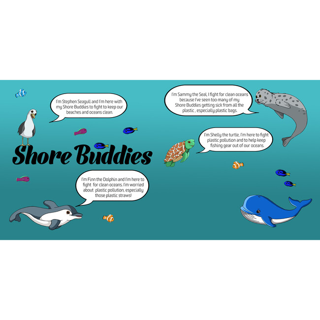 Shore Buddies & the Plastic Ocean Children's Hardcover Picture Book About Plastic Pollution, Kids Ages 3-5 - Books - 4