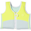 Swim Vest: 3/6 - Salty The Shark, Aqua Neon Yellow - Pool Floats - 1 - thumbnail