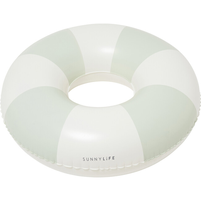 Tube Pool Ring: The Vacay, Soft Olive Stripe - Pool Floats - 5