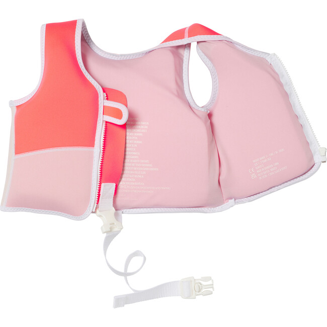 Swim Vest: 1/2 - Melody the Mermaid, Neon Strawberry Pink - Pool Floats - 3