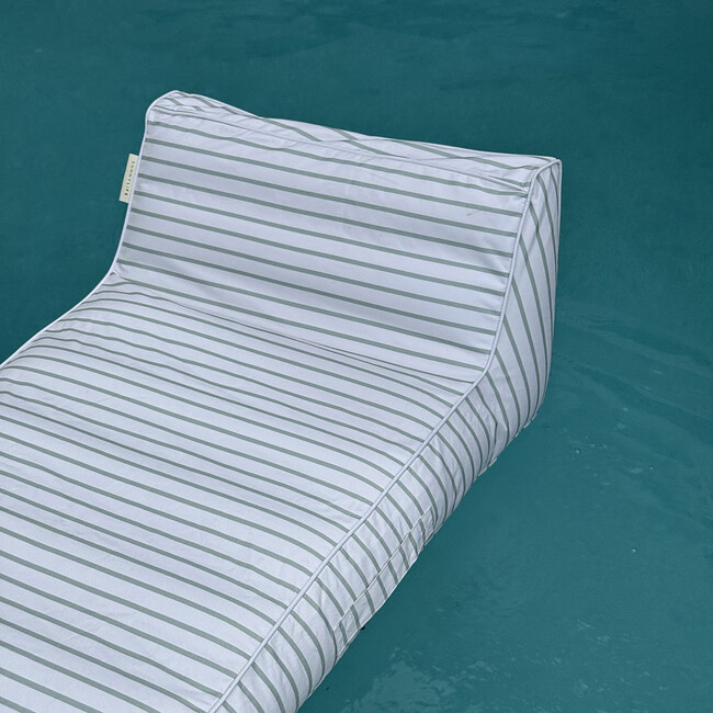 Luxe Lie-On Lounger: La Palma, Sage Stripe - Pool Floats - 2