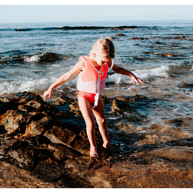 Swim Vest: 1/2 - Melody the Mermaid, Neon Strawberry Pink - Pool Floats - 6