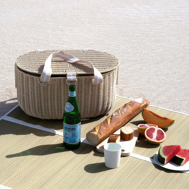 Large Picnic Basket: Le Weekend Natural, Beige - Baskets & Bins - 5