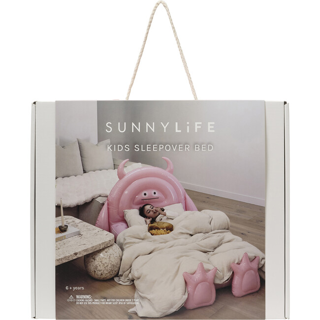 Kids Sleepover Bed: Monster, Pink - Beds - 2
