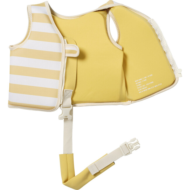 Kids Swim Vest: 1/2 - Sid The Seagull, Mustard Stripe - Pool Floats - 4