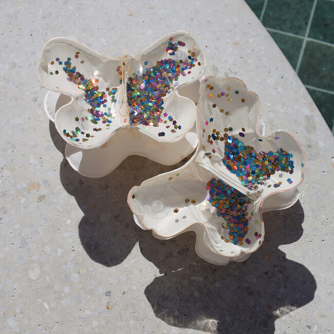 Inflatable Arm Bands: Cotton Candy, Clear Glitter - Pool Floats - 4