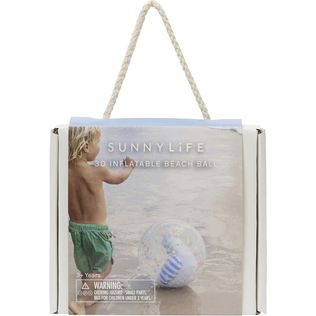 3D Inflatable Beach Ball: Sid The Seagull, Blue Stripe - Outdoor Games - 2