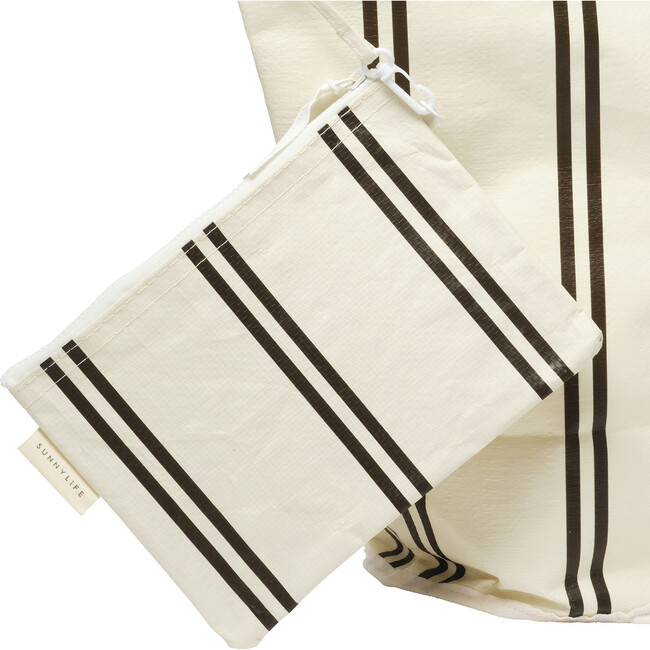 Carryall Beach Bag: Casa Tunisa, Black Stripe - Bags - 4