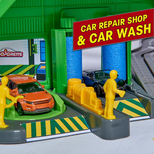 Dickie Toys - Majorette Super City Garage Playset with 6 Die-Cast Cars - Transportation - 4