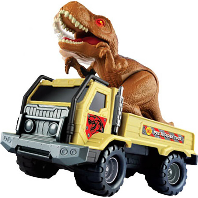 Pre-Historic Times: Lights & Sounds T-REX Transporter Truck