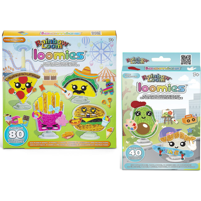 Rainbow Loom: Loomies Food Figurines 2 PK Bundle: 4 Character & 2 Character Kits