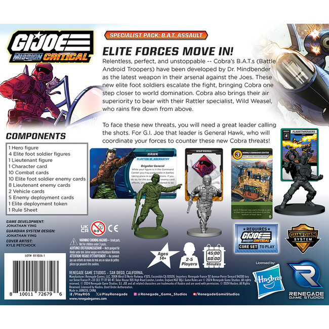 Renegade Game Studios: G.I. JOE Mission Critical Specialist Pack B.A.T. Assault Expansion - Games - 2