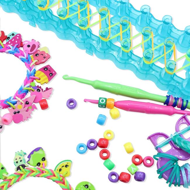 Rainbow Loom- Loomi Pals, Mini Combo Friendship Bracelet Making Craft Set w/ 2,100 High Quality, Latex Free Rubber Bands, 150 G-Clips, 60 Charms - Activities - 4