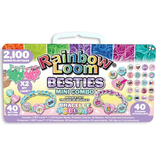Rainbow Loom Bestie Mini Button Combo Set, Bracelet Making Kit