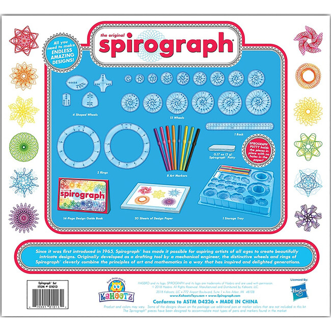 The Original Spirograph Drawing Kit w/ Markers & Guide Book for Kids - Activities - 3