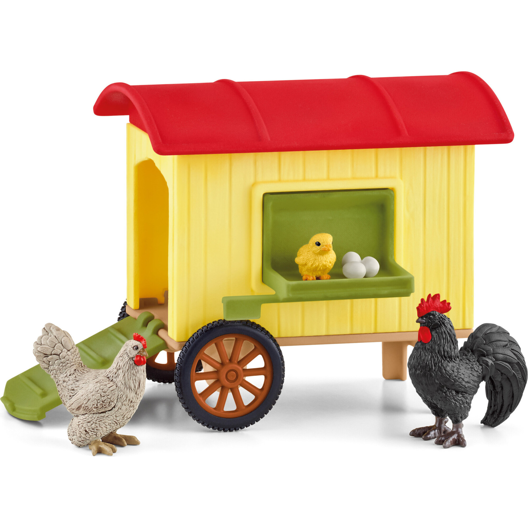 Schleich Farm World: Mobile Chicken Coop Playset, 12 Pieces - Playsets - 1