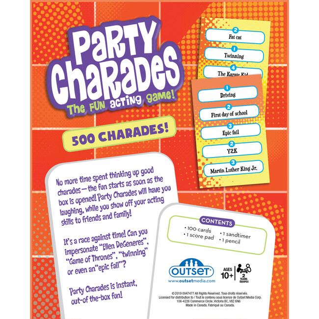 Outset Media Party Charades Family Board Game - Board Games - 2