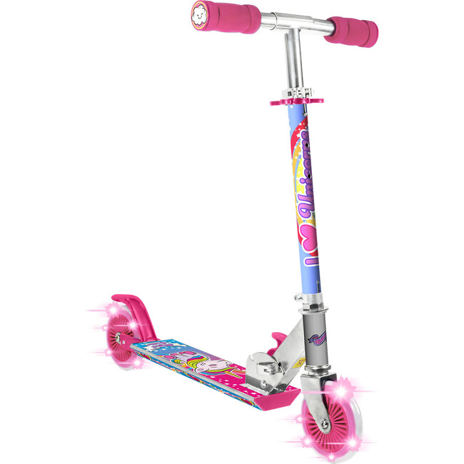 Ozbozz Unicorn Magical Sparkles Foldalbe Scooter - Light UP Wheels