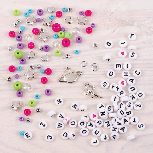 Block ‘N Rock Bracelets Kit - Create 4 Unique Letter Charm Bracelets