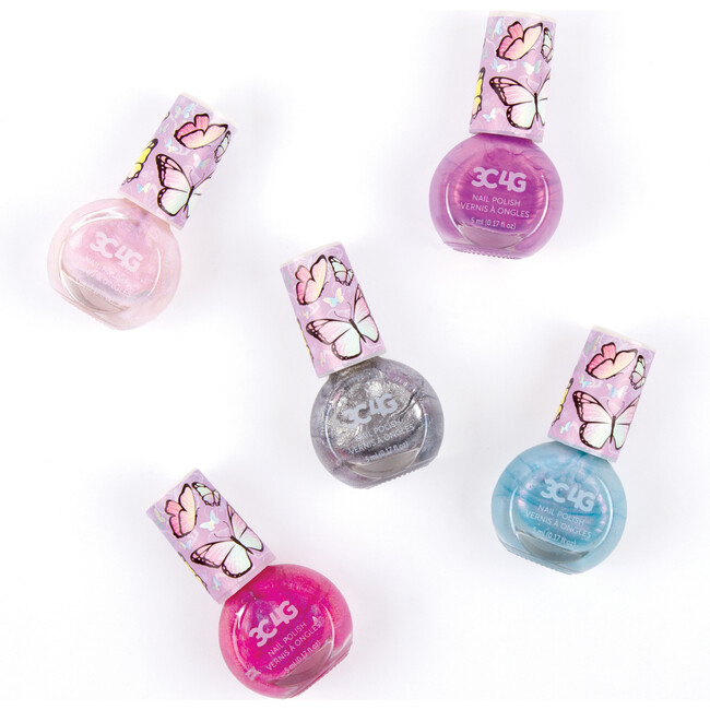 3C4G: Butterfly Glitter Nail Polish Set