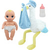 Magic Nursery: 8" Special Delivery Set - Blue - Posable Newborn Baby Doll - Doll Accessories - 1 - thumbnail