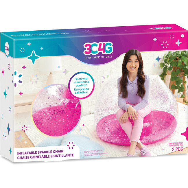 Pink Confetti Inflatable Chair