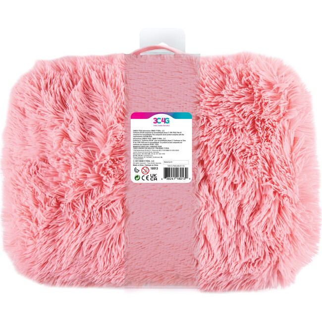 Pink & Gold Deluxe Fur Lap Desk - Art Supplies - 2