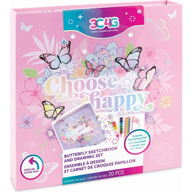 Butterfly Sketchbook & Drawing Set - Coloring - 1