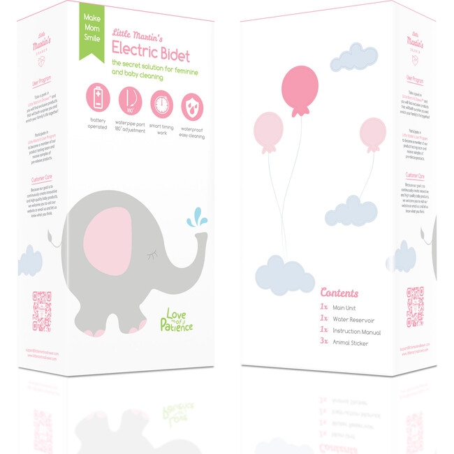 Portable Electric Travel Bidet: Pink - Vaginal Wipes & Wash - 2