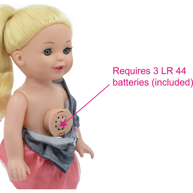 Lil Tots: 14" Talking Pet Grooming Playset - Doll, Pink-Grey-Green-Unicorn - Doll Accessories - 5