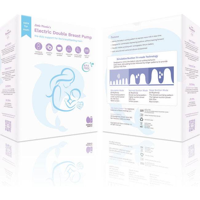 Electric Double Breast Pump: Blue - Lactation Support - 3