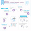 Electric Double Breast Pump: Blue - Lactation Support - 6