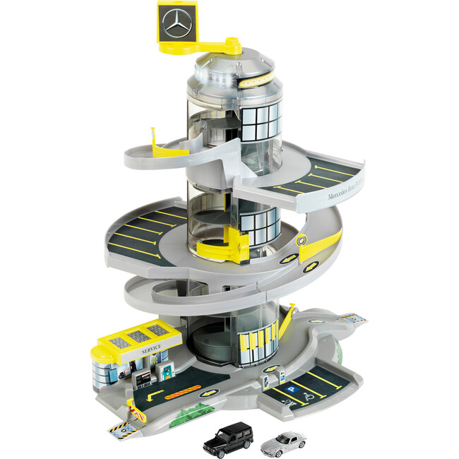 Mercedes-Benz: Electric Car Park Playset W/ 2 Cars