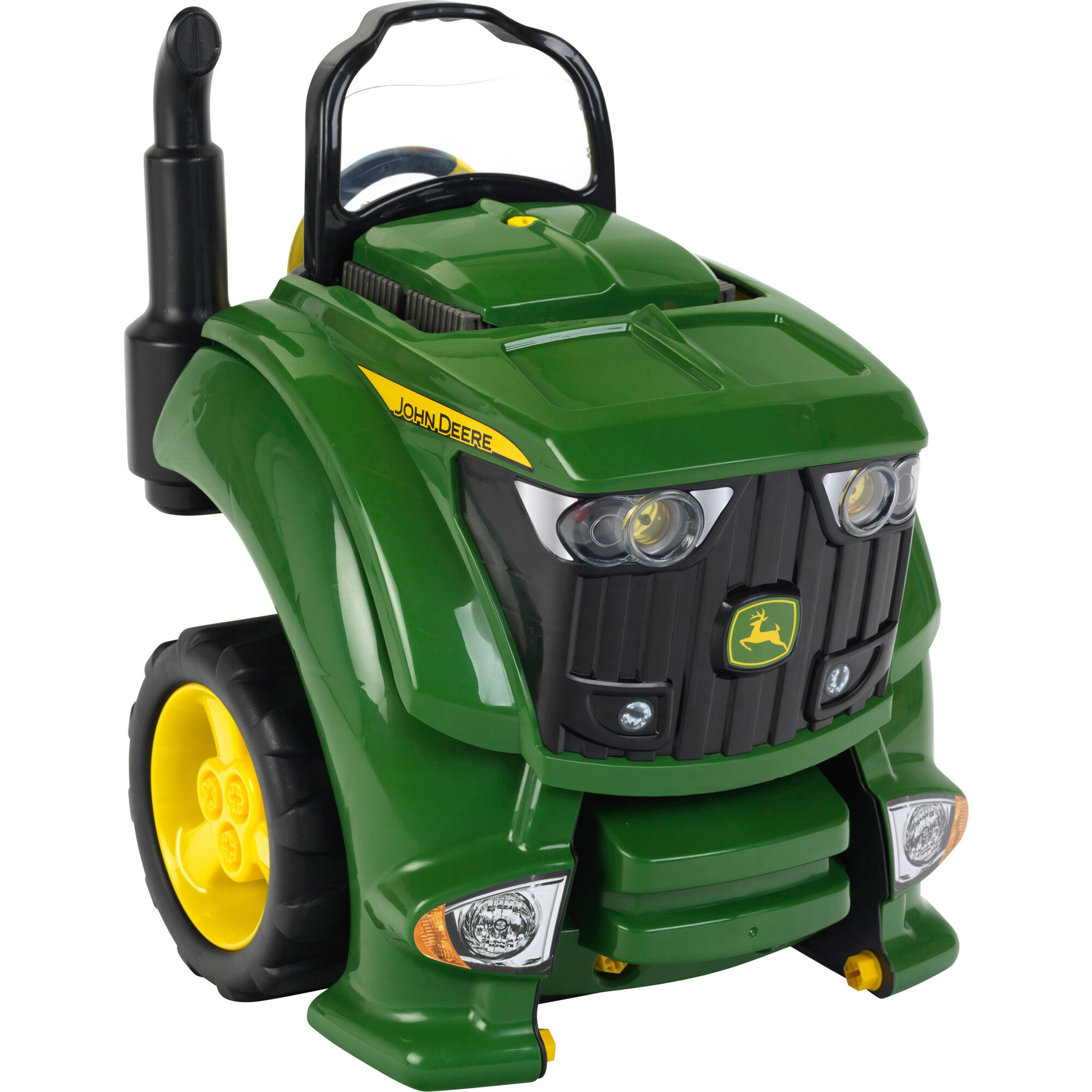 John Deere Johnny Tractor Ride-On Per Bambini - Motore Smontabile Con Cacciavite - Luci E Suoni - Portata 20 Kg